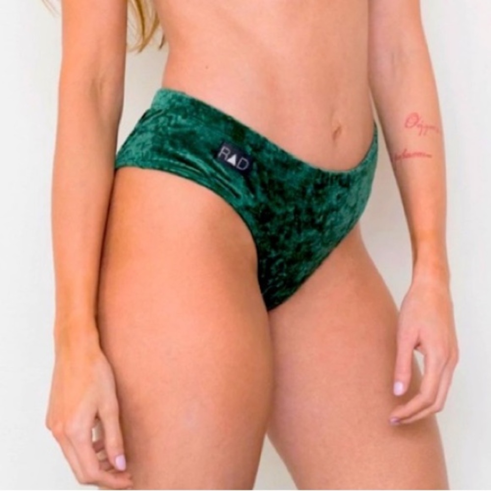 RAD Polewear Peru Velvet Pole Bottom Green Pole Short Exotic Pole Scrunch Butt